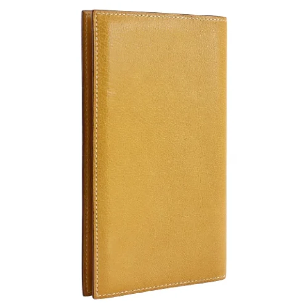 Hermès Vintage Pre-owned Leather wallets Yellow Dames
