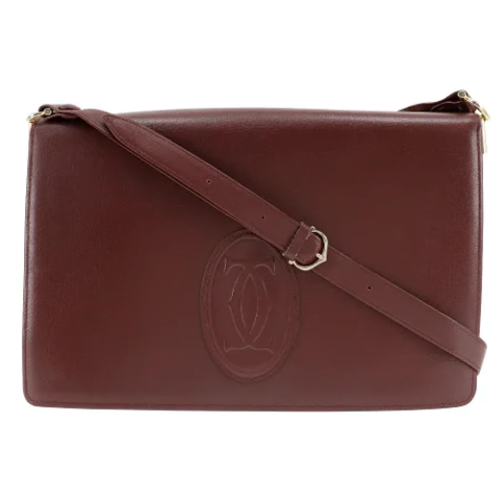 Cartier Vintage Pre-owned Leather shoulder-bags Brown Dames