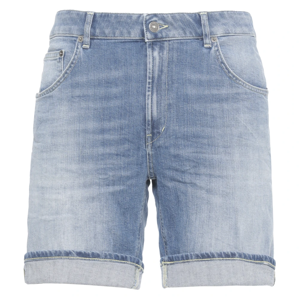 Dondup Men's Blue Denim Shorts, W33, Derick Bermuda Shorts