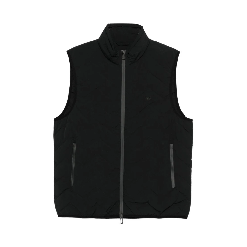 Emporio Armani Herren Schwarz Jacken, K, Sgröße: