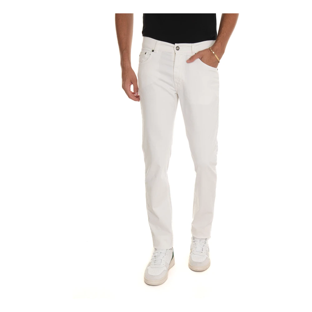 Harmont & Blaine Slim Fit 5-Pocket Broek White Heren