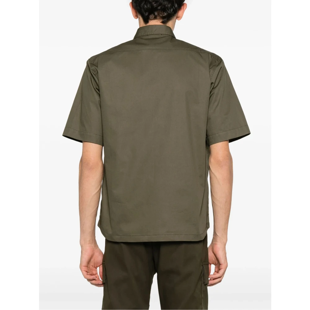 C.P. Company Groene Khaki Overhemd met Knoopsluiting Green Heren