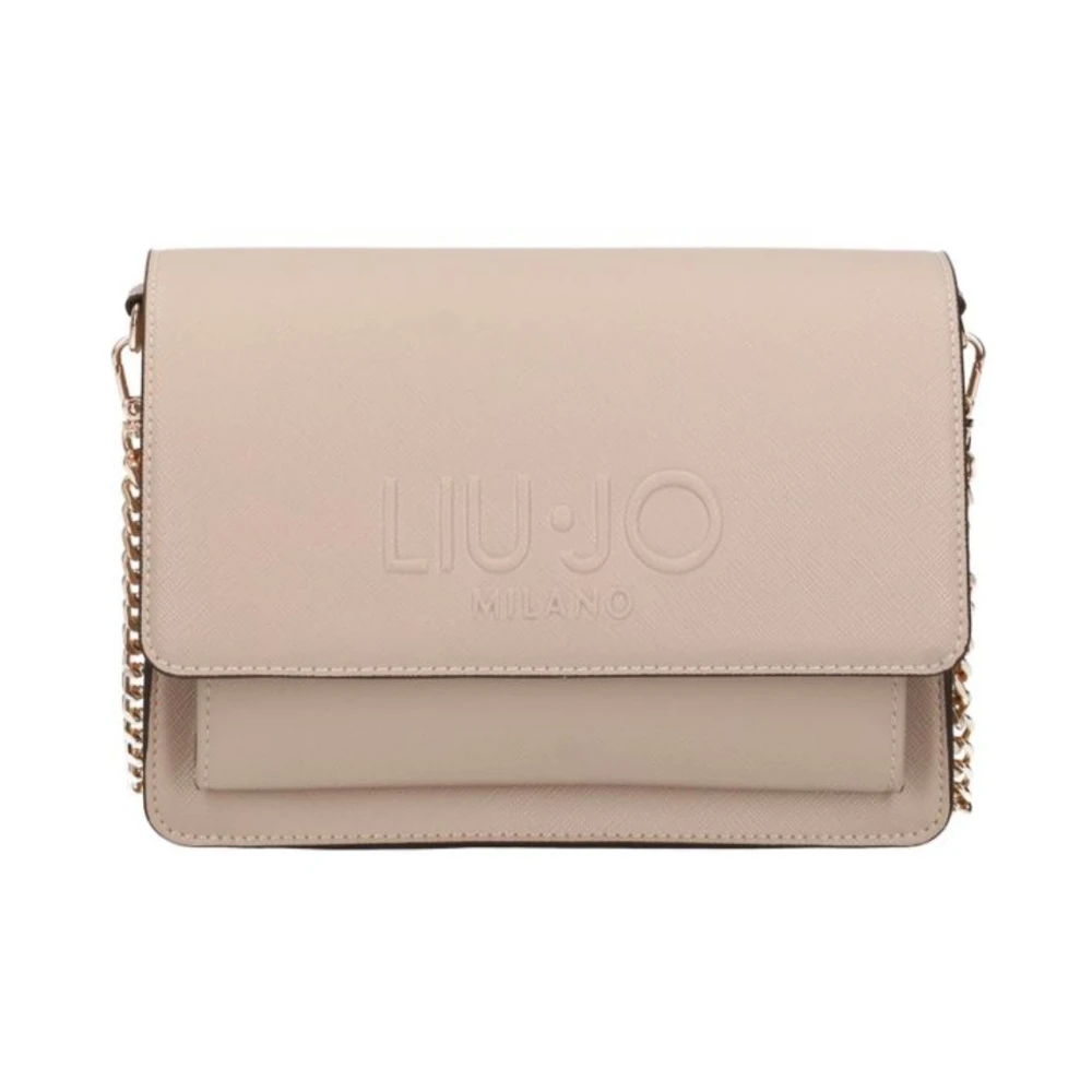 Liu Jo Stijlvolle Schoudertas met Logodetail Beige Dames
