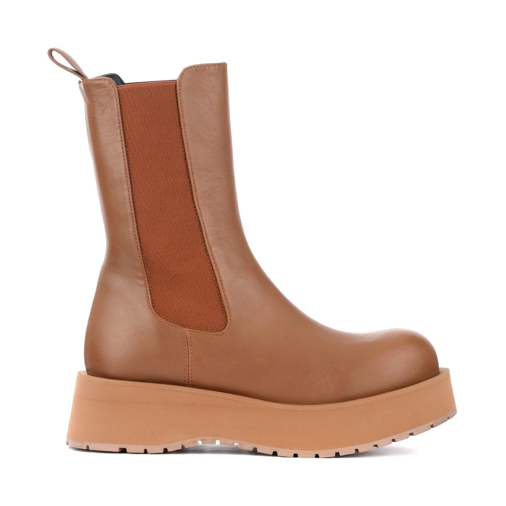 Paloma Barceló Chelsea Boot Aster van leer Brown Dames