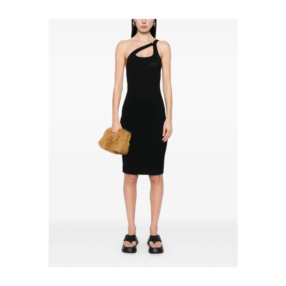 MM6 Maison Margiela Midi Jurk Black Dames