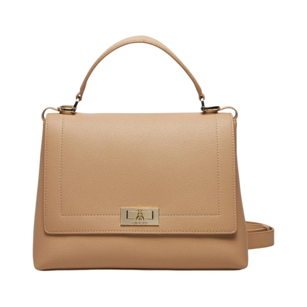 PATRIZIA PEPE Stijlvolle Leren Tas voor Vrouwen Beige Dames