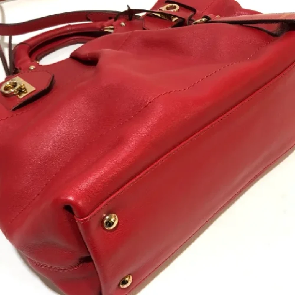 Salvatore Ferragamo Pre-owned Leather handbags Red Dames