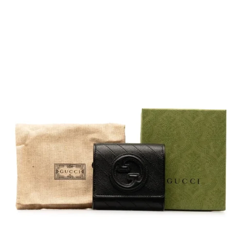 Gucci Vintage Pre-owned Leather wallets Black Dames