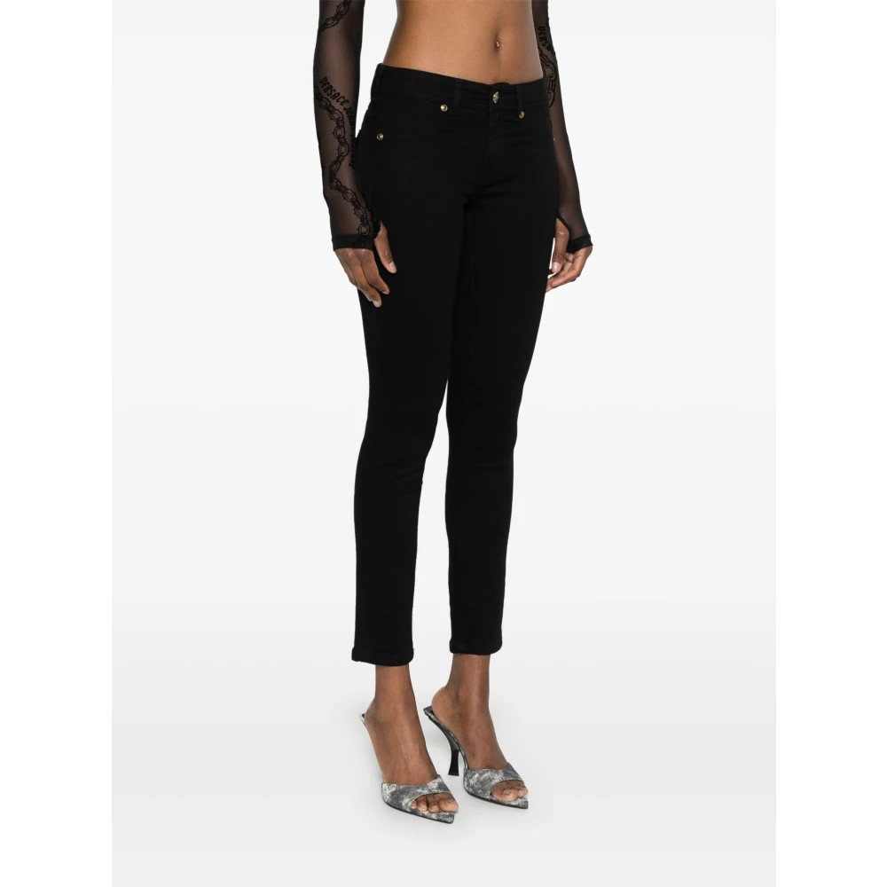 Versace Jeans Couture Zwarte Pantalone Jeans Black Dames