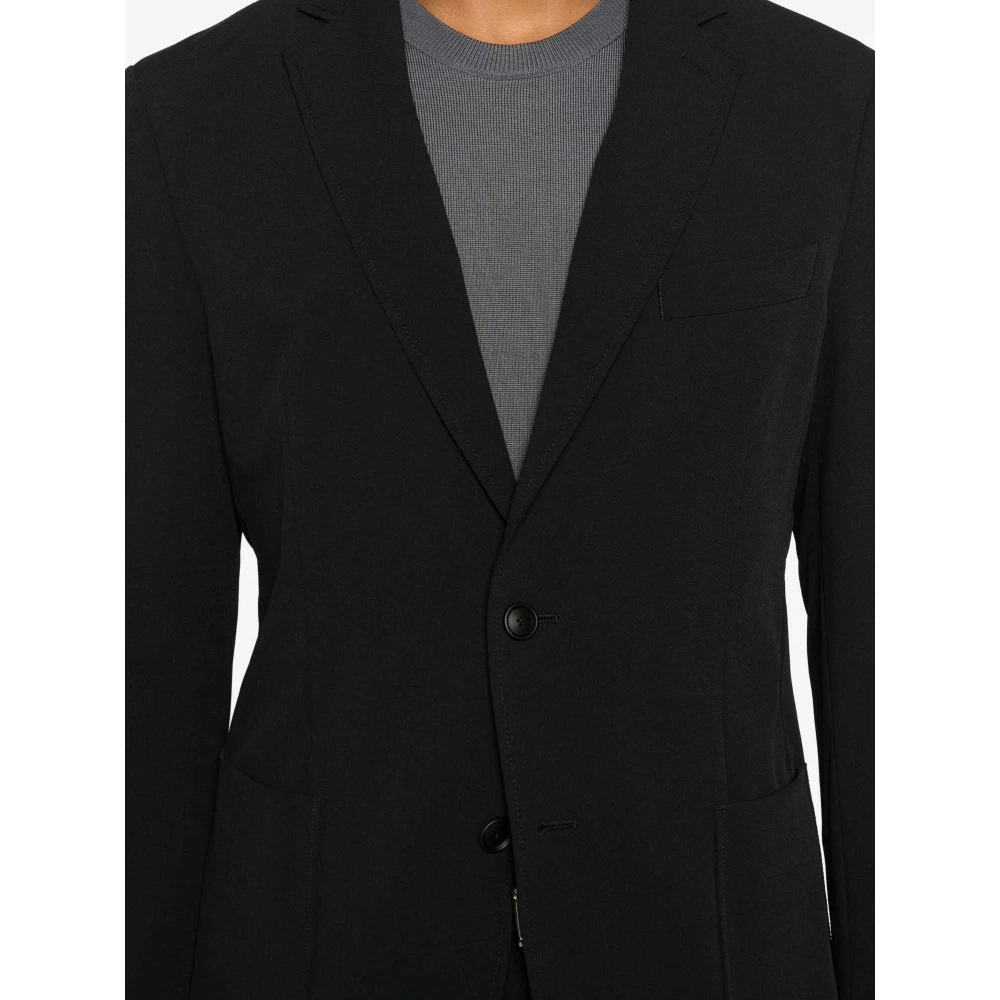 Hugo Boss Zwarte Blazer met Knoopsluiting Black Heren