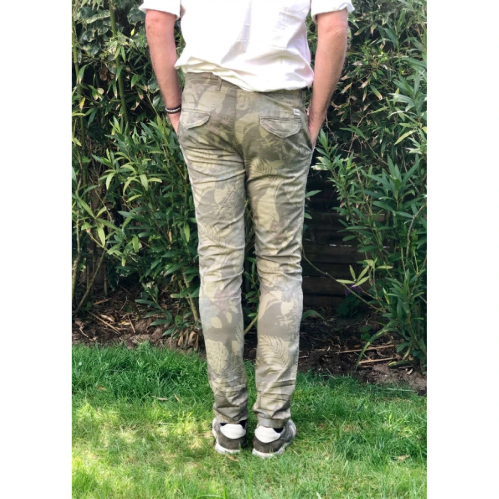 Mason's Bloemenprint Chino Broek Beige Heren