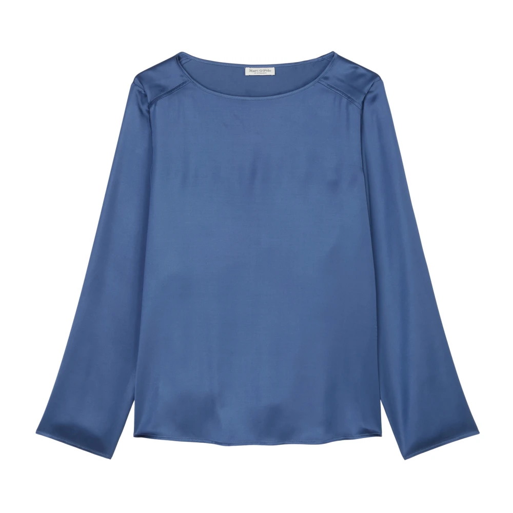 Marc O'Polo Regelmatig vloeiende blouse shirt Blue Dames