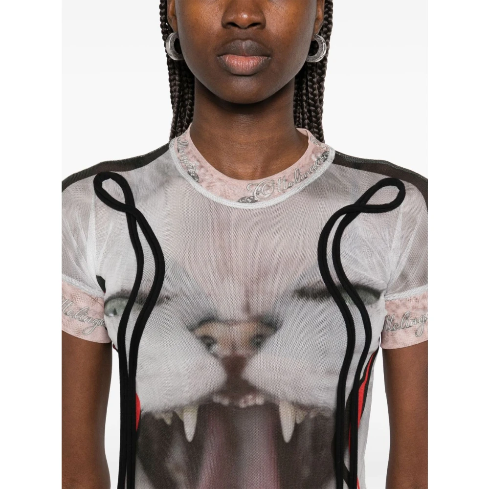 Ottolinger Witte Crew Neck T-shirts en Polos Multicolor Dames