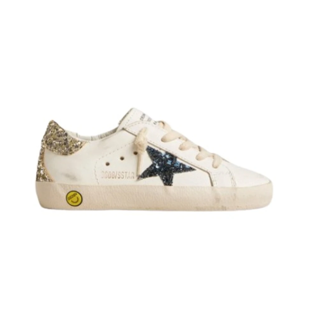 Golden Goose Sneaker Baby Super Star Classic Stella Glitter Blu White, Pojke