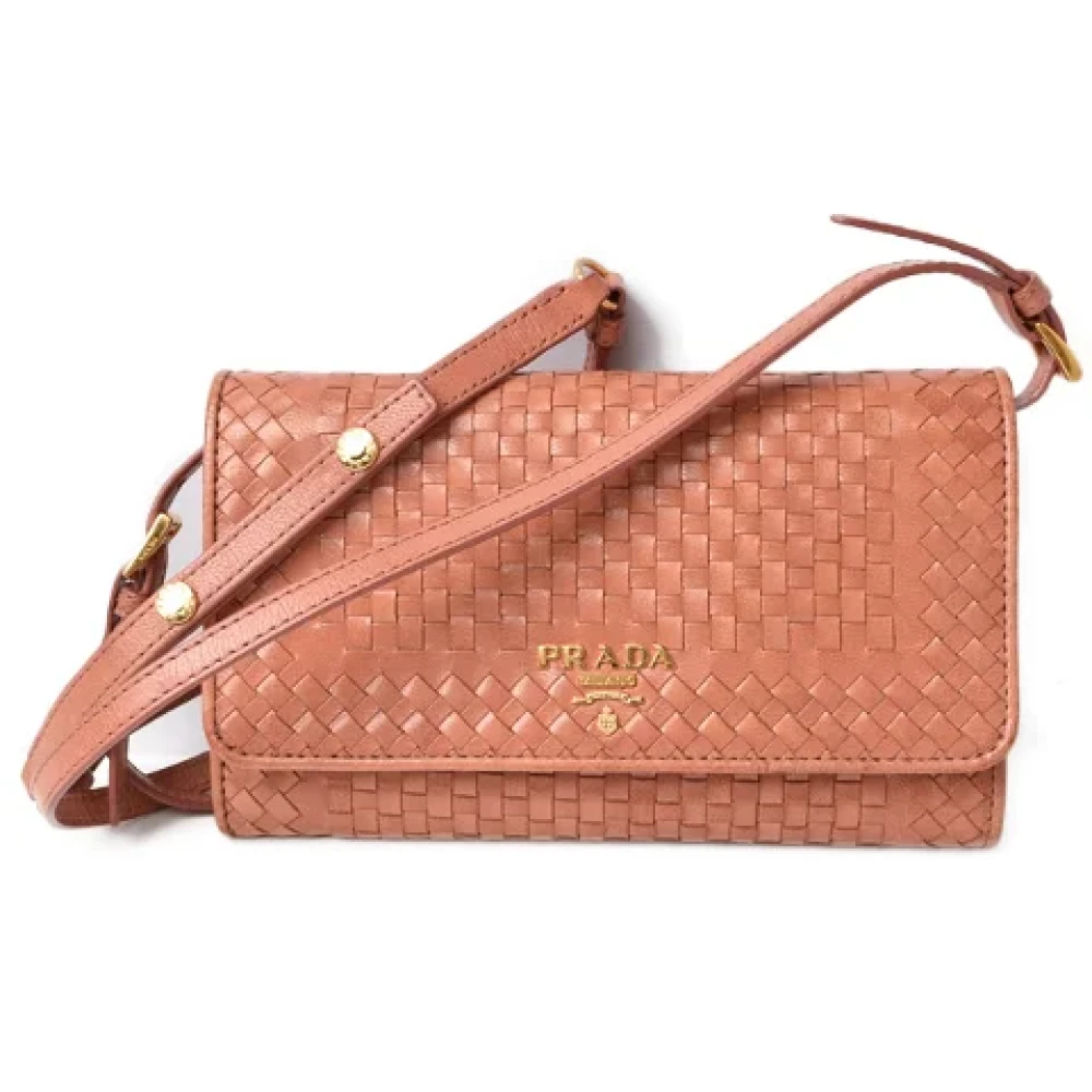Prada Vintage Pre-owned Leather wallets Pink Dames