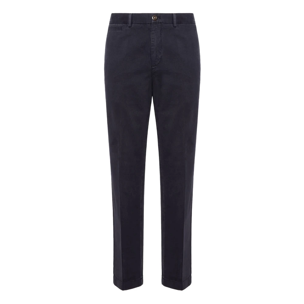 Boggi Milano Katoenen Broek Blue Heren