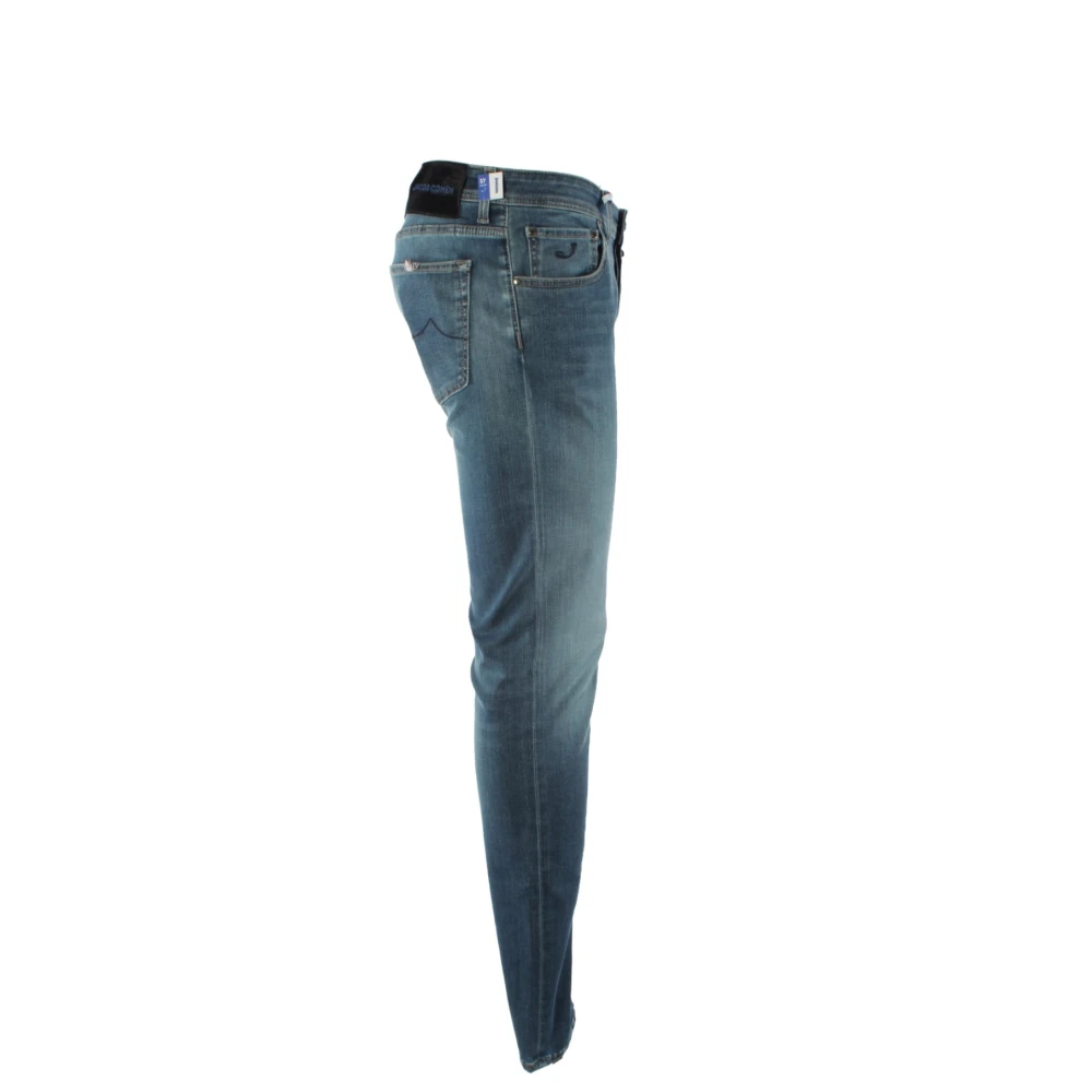 Jacob Cohën Slim Fit Blauwe Jeans voor Heren Blue Heren