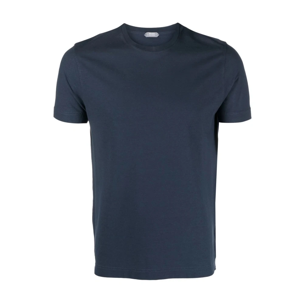 Zanone Blauwe T-shirts en Polos Blue Heren