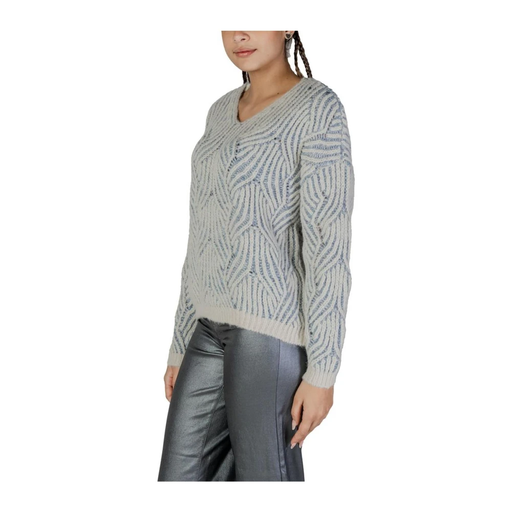 Only Blauwe Polyester Blend Trui Dames Herfst Winter Blue Dames
