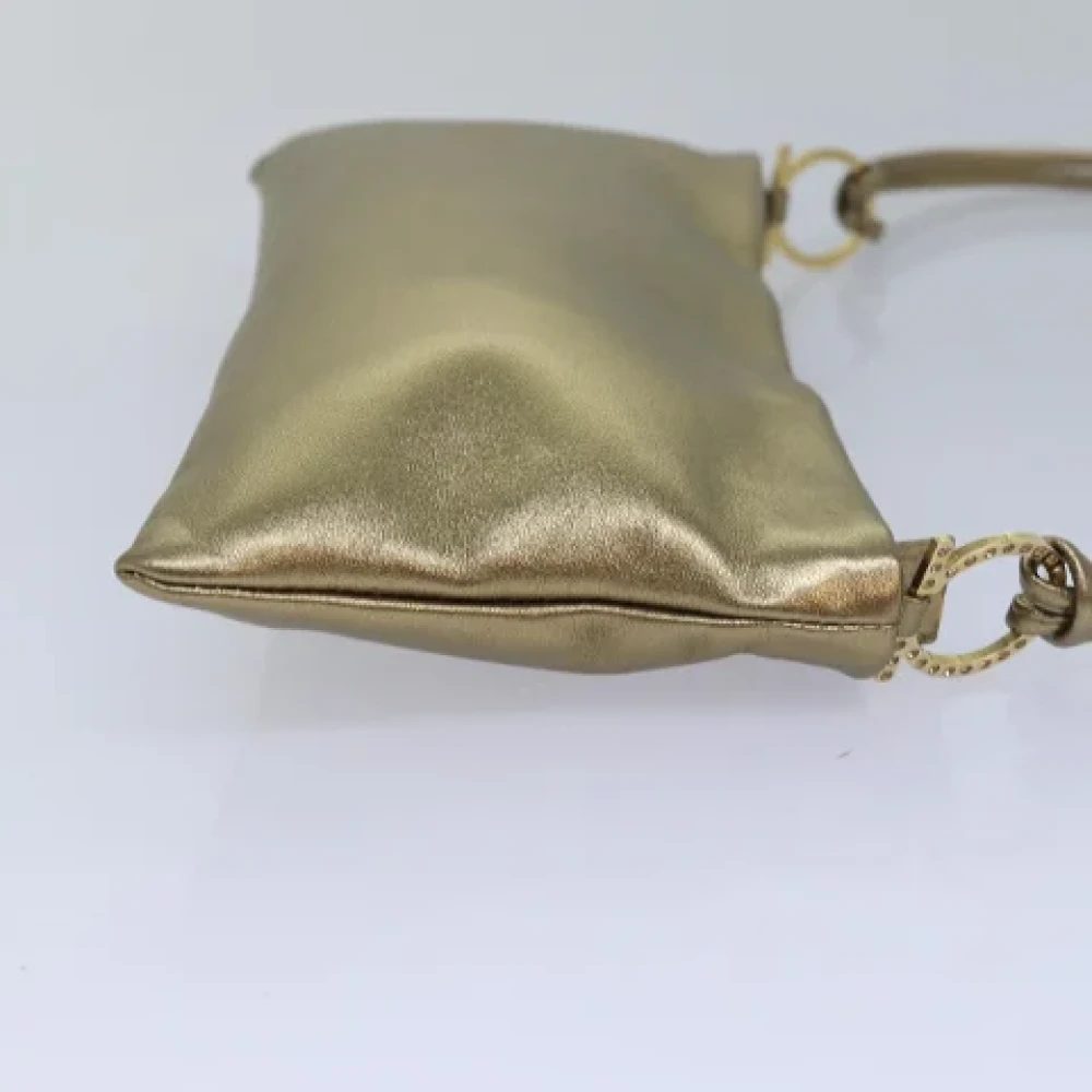 Salvatore Ferragamo Pre-owned Leather shoulder-bags Yellow Dames