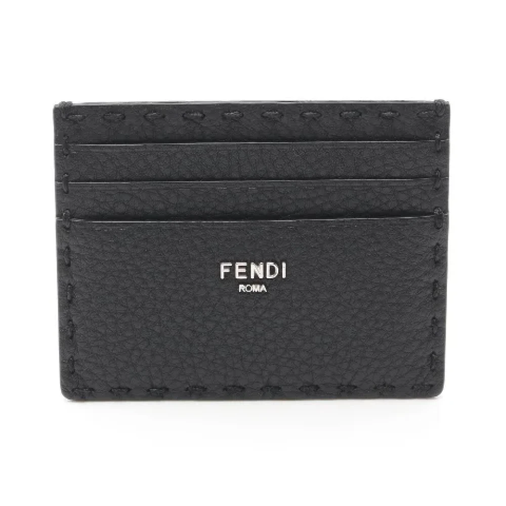 Fendi Vintage Pre-owned Leather wallets Black Dames