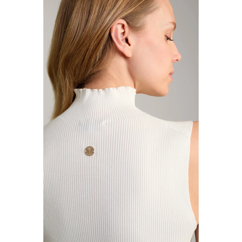 Joop! Hoge witte gebreide top White Dames