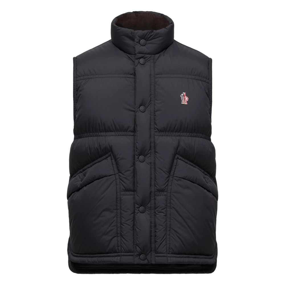 Moncler Men's Black Waistcoats, M, Padded Nylon Vest