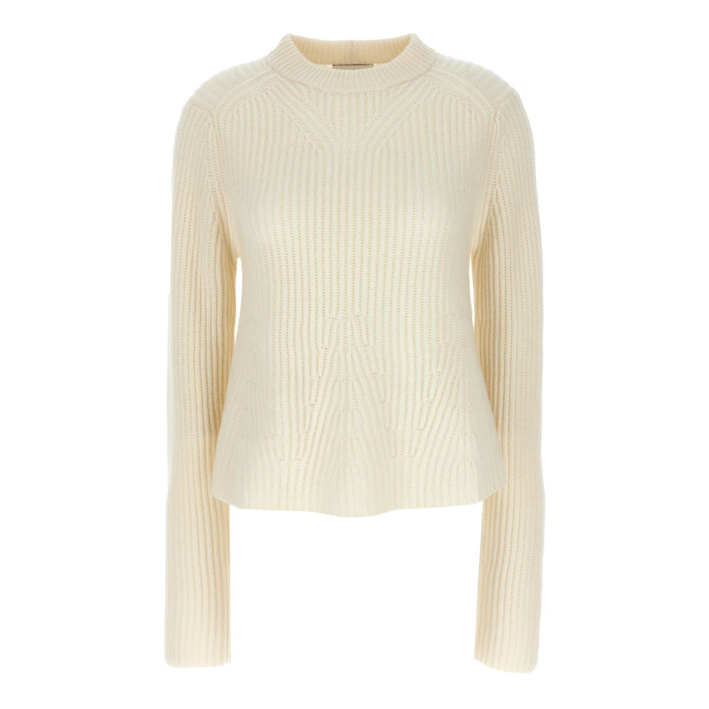Loulou Studio Women's White Cashmere Knitwear, L, Cosmo Jumper