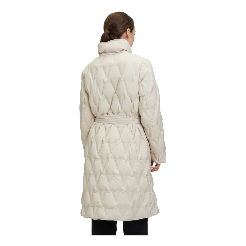Betty Barclay Gewatteerde donsjas met strikceintuur Beige Dames