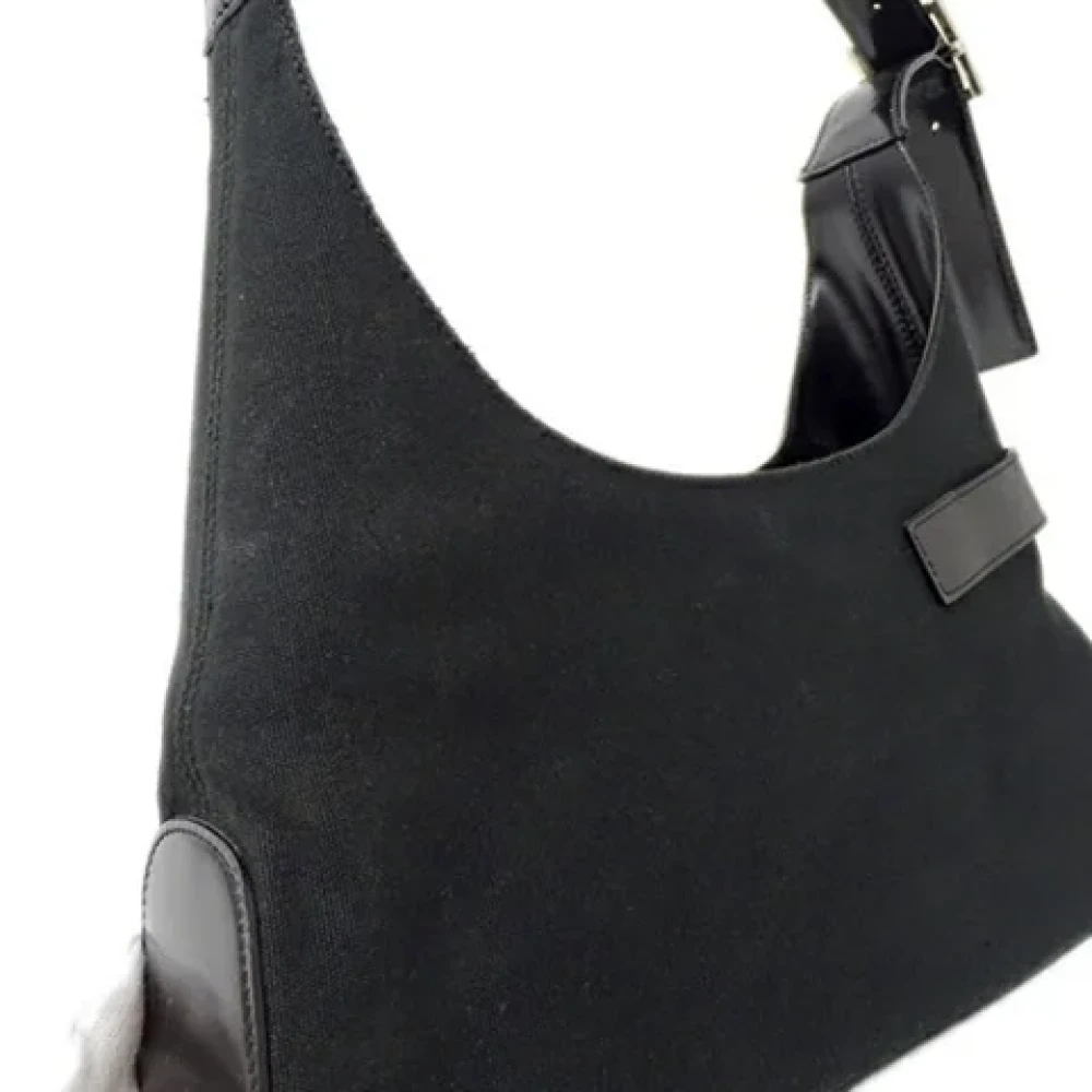 Salvatore Ferragamo Pre-owned Canvas shoulder-bags Black Dames