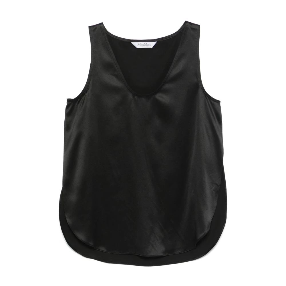 Max Mara Zwarte Pure Top Elegante Stijl Black Dames