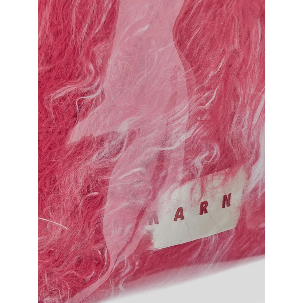 Marni Shearling Tote Tas Pink Dames
