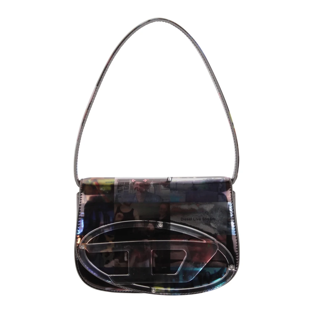 Diesel Gedrukte schoudertas met Maxi Oval detail Multicolor Dames