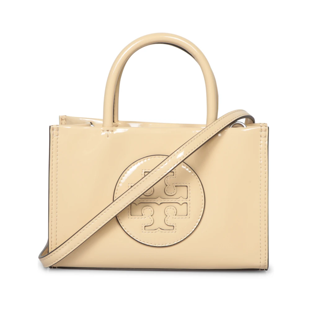 TORY BURCH Elegante Leren Tote Tas Vanille White Dames