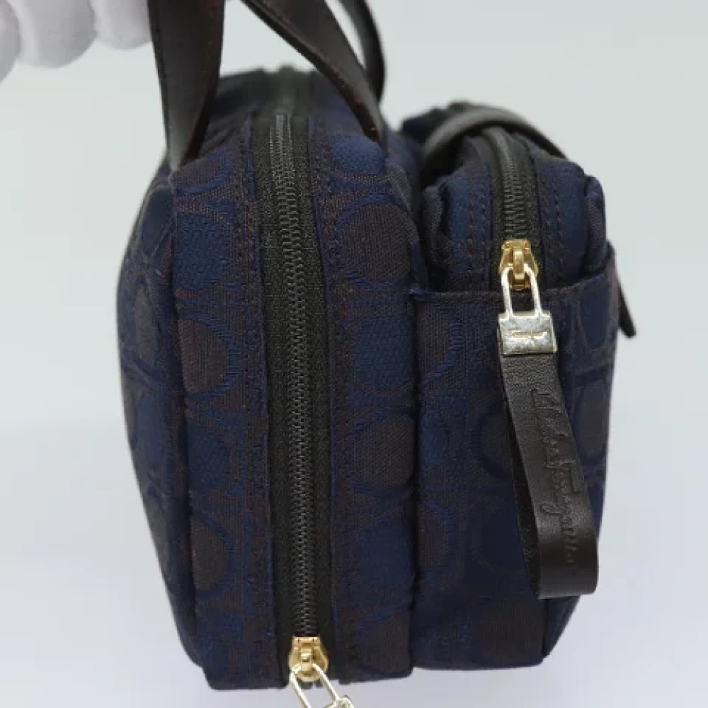 Salvatore Ferragamo Pre-owned Canvas handbags Blue Dames