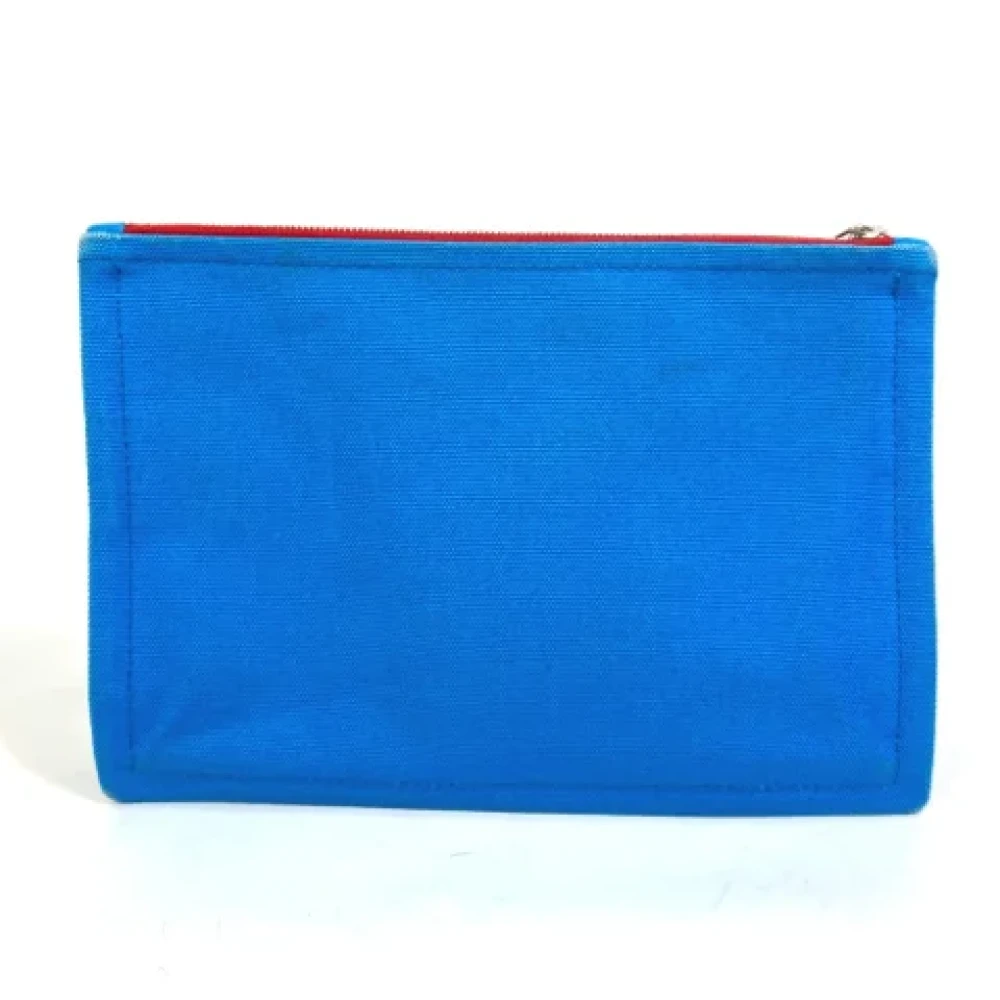 Hermès Vintage Pre-owned Fabric pouches Blue Dames