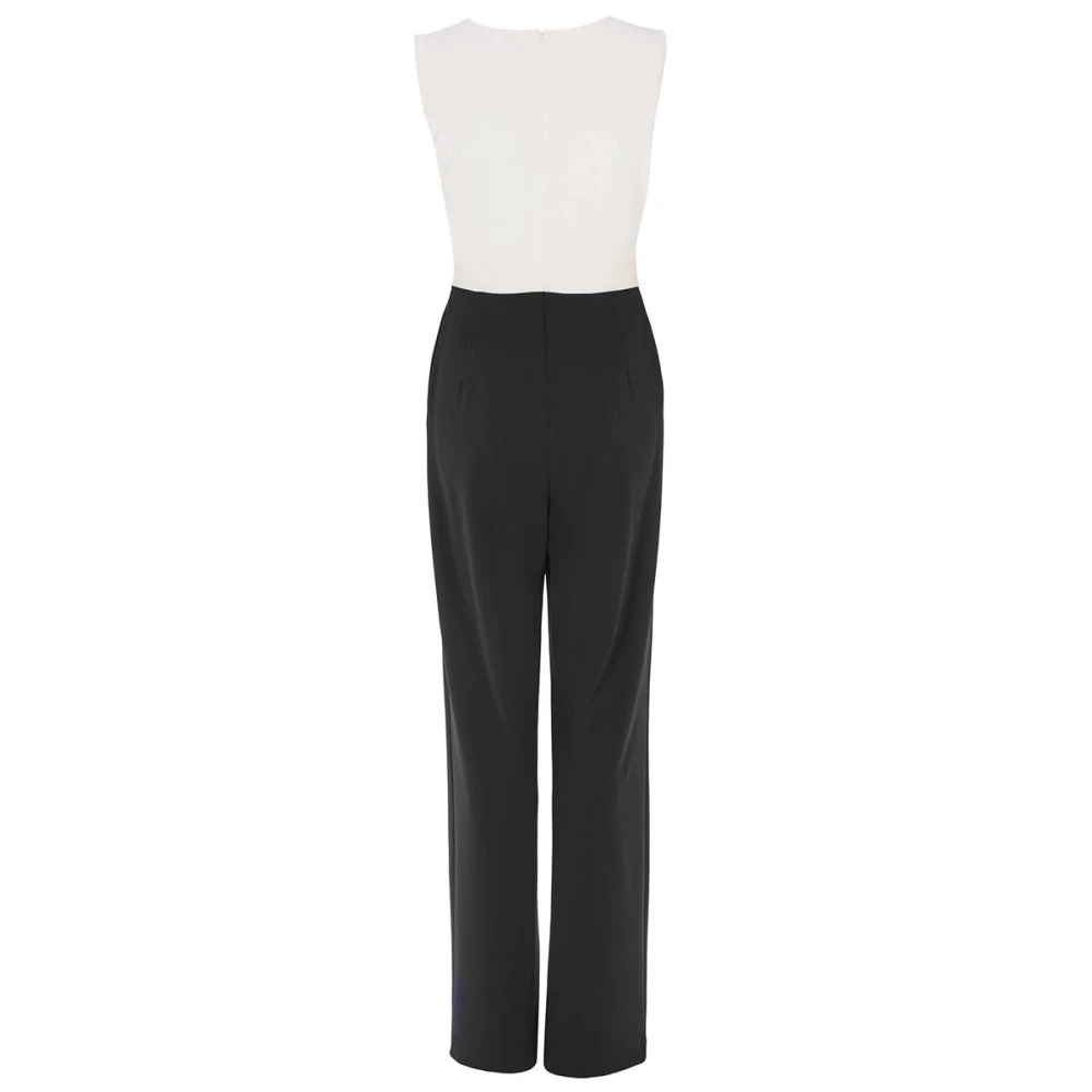 Swing Crepe Jersey Jumpsuit met Kleur Black Dames