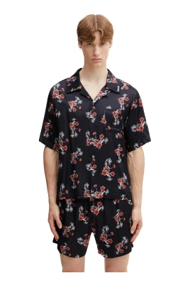 Turbo Floral Button-Up Skjorta