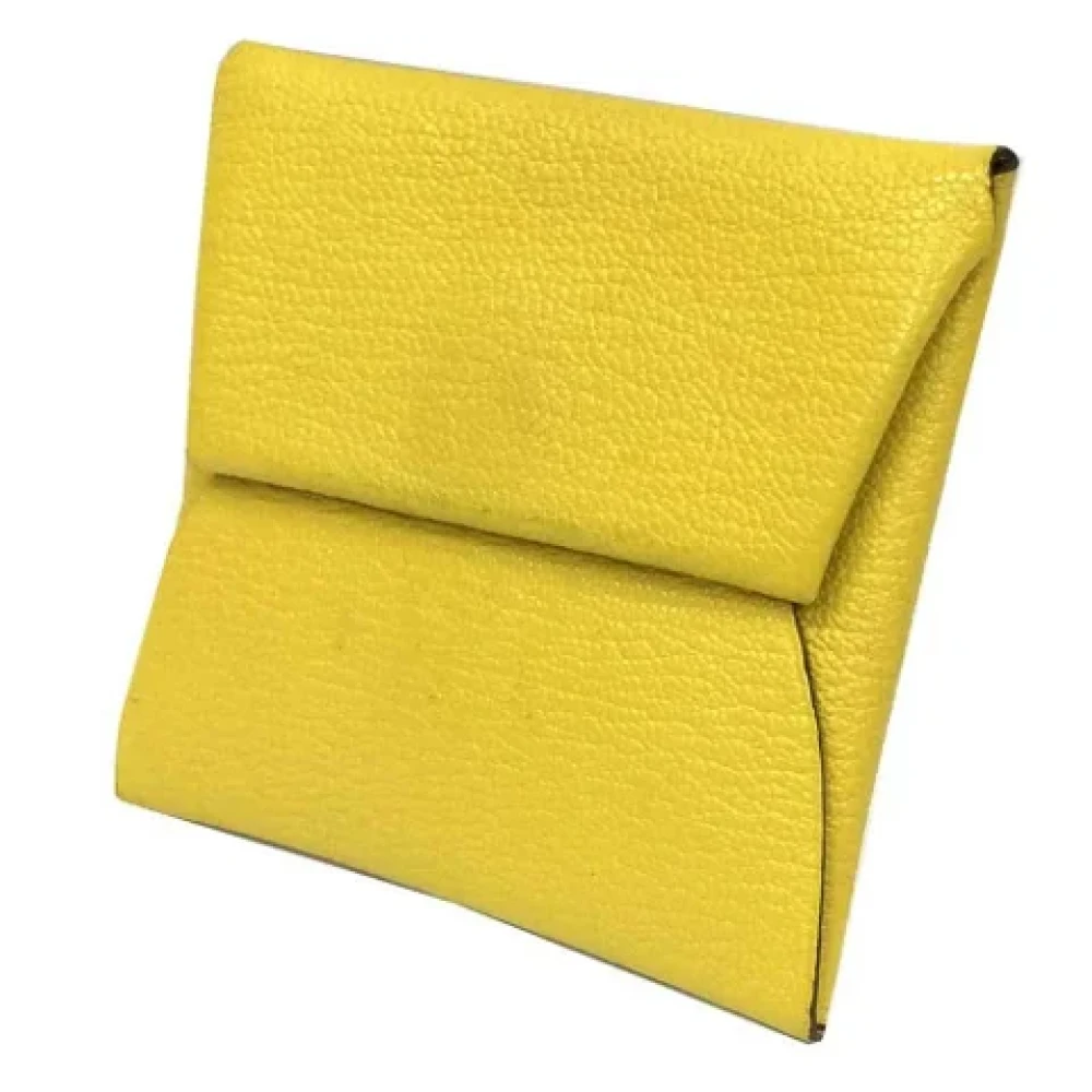 Hermès Vintage Pre-owned Leather wallets Yellow Dames