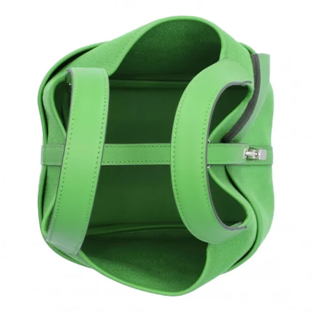 Hermès Vintage Pre-owned Leather handbags Green Dames