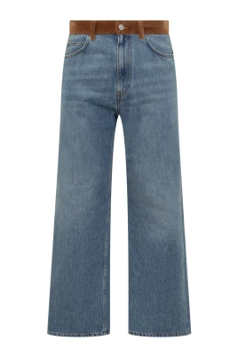 Denimbyxor med Sammetmidja
