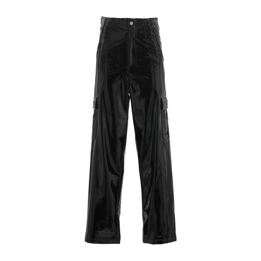 The New Arrivals Ilkyaz Ozel Leather Trousers Black Dames