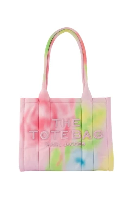 Blurred Floral Medium Puffy Nylon Tote Bag