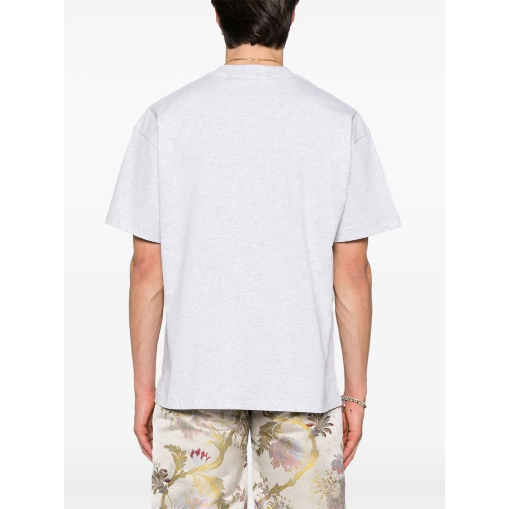 Represent Oversized Jersey Katoenen T-shirt met R-borduursel White Heren