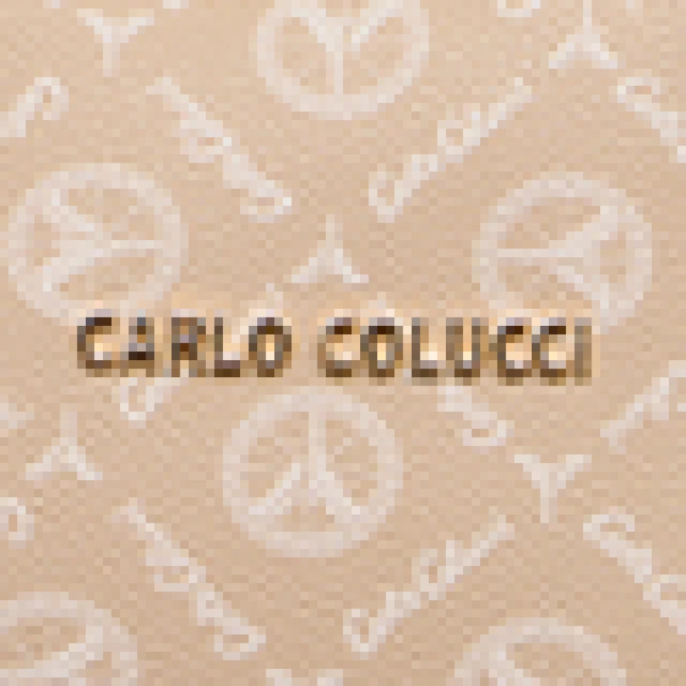 carlo colucci Professionele Business Tas met Logo Print Beige Heren