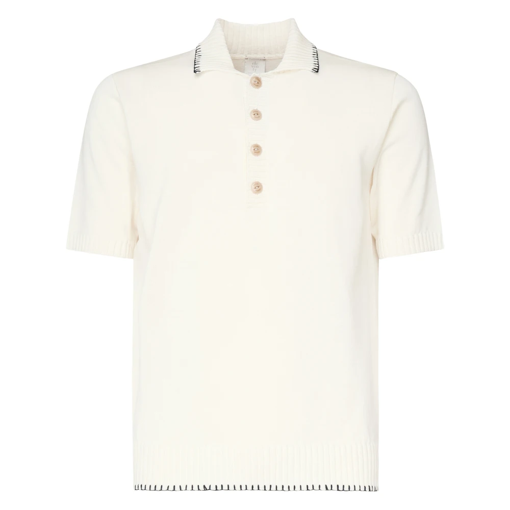 Eleventy Witte wollen T-shirts en polo's White Heren