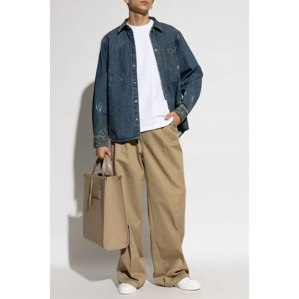 Helmut Lang Denim shirt met vintage effect Blue Heren