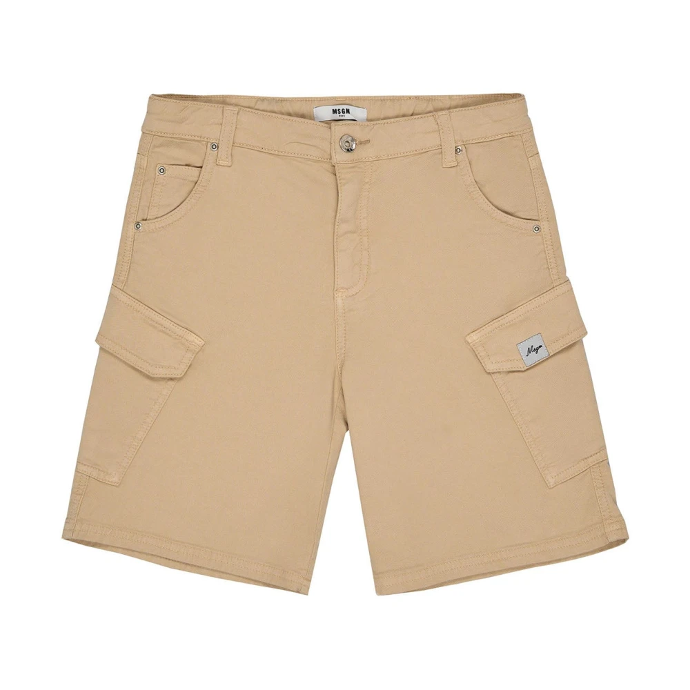 Msgm Boys Beige Bermuda Shorts - Shorts - 10 Y - Kids
