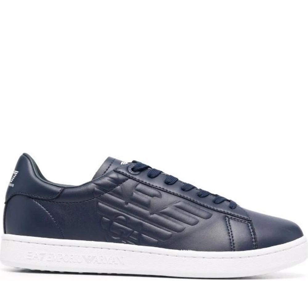 Emporio Armani Ea7 Herr Blå Skor 40 2/3 Eu, Polyester, Dynamiska Tennisskor