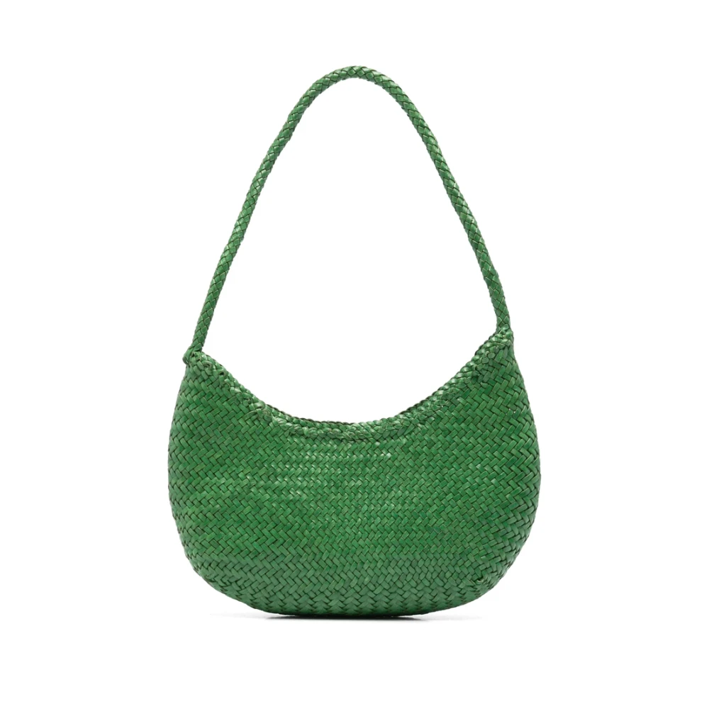 Dragon Diffusion Groene Gevlochten Top Handvat Tas Green Dames